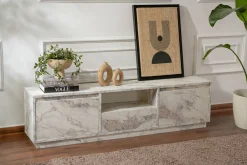 Mobile TV marmo 160x29x42h cm 3 ante - Morrigan