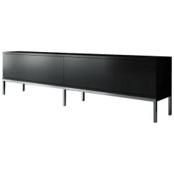 Mobile TV nero e argento 180x30x47h cm modulabile - Espero
