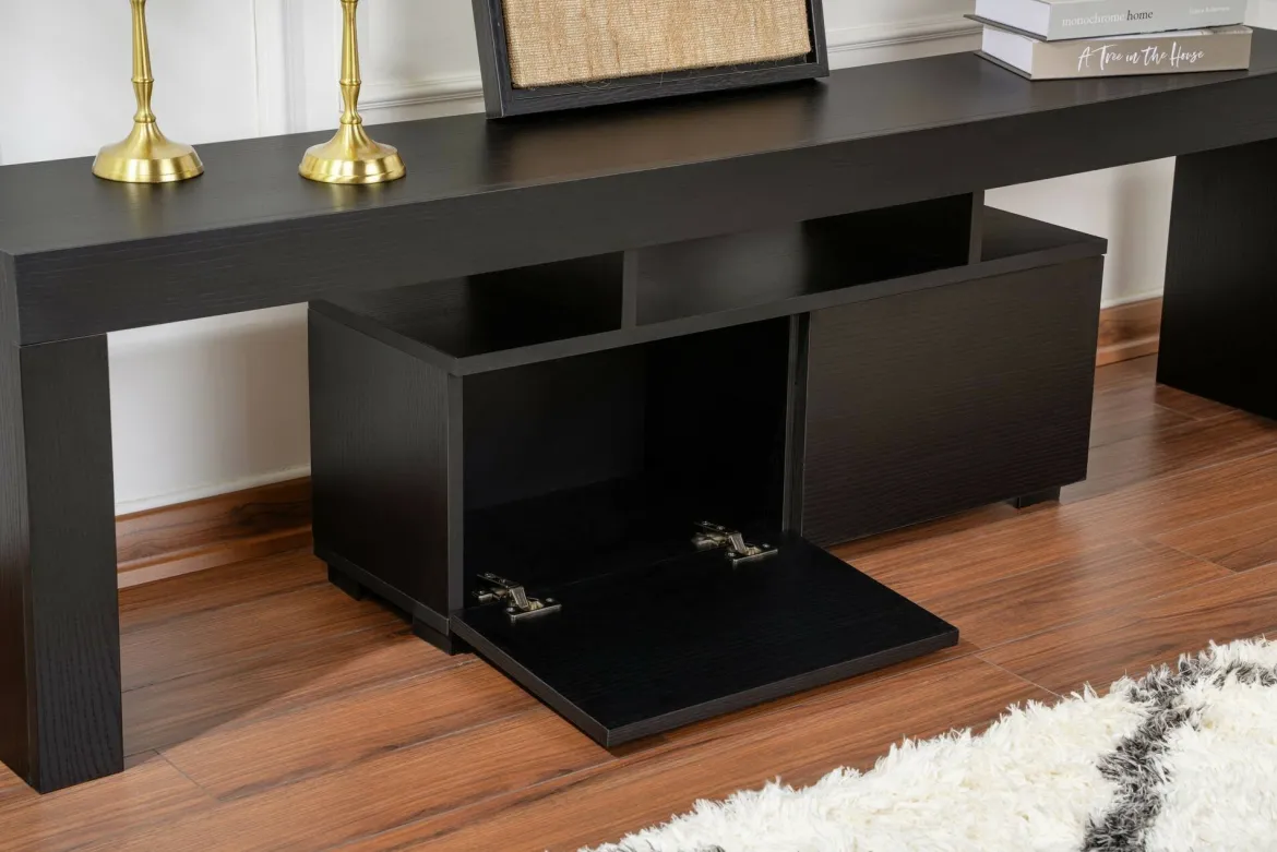 Mobile TV nero 180x31x50h cm 2 ante - Andarna