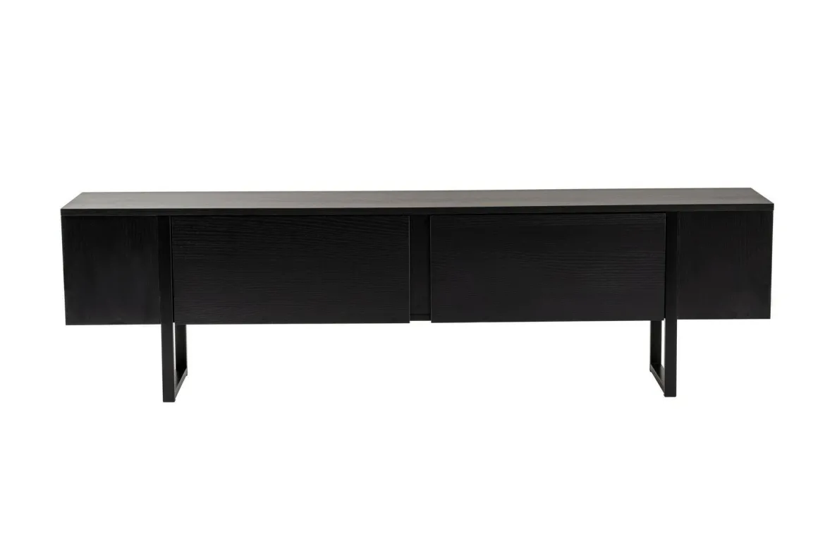 Mobile TV nero 180x29x50h cm 2 ante - Lilith