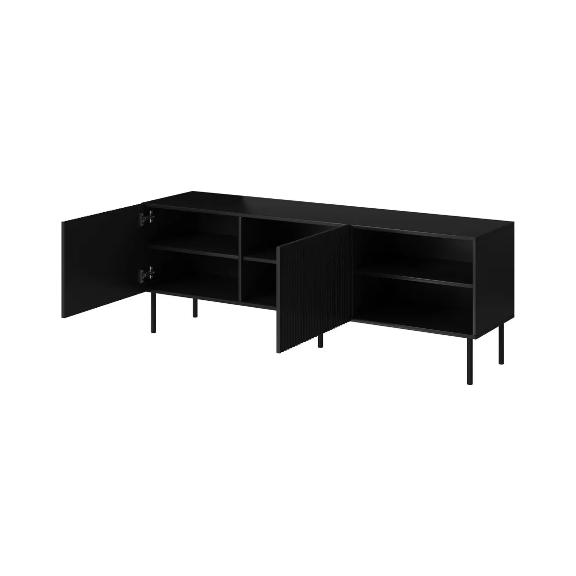Mobile TV nero 150x42x52h cm 3 ante - Molini
