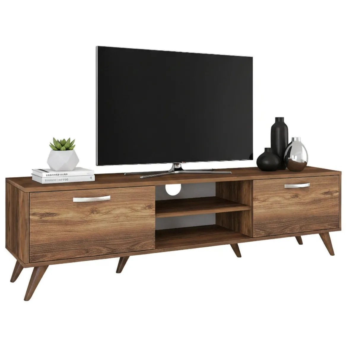 Mobile TV noce 180x35x48h cm 2 ante - Avir