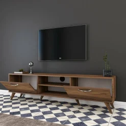 Mobile TV noce 180x35x48h cm 2 ante - Avir