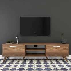 Mobile TV noce 180x35x48h cm 2 ante - Avir