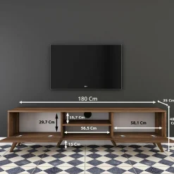 Mobile TV noce 180x35x48h cm 2 ante - Avir