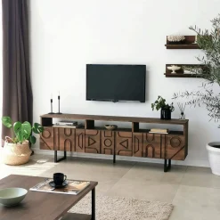 Mobile TV noce 170x30x40h cm 3 ante - Barete