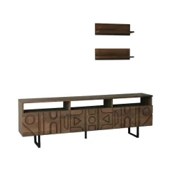 Mobile TV noce 170x30x40h cm 3 ante - Barete