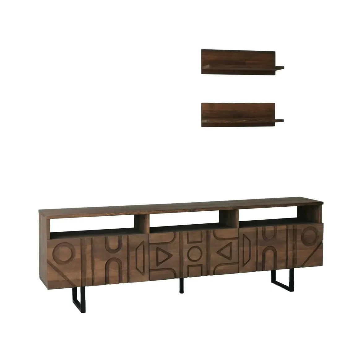Mobile TV noce 170x30x40h cm 3 ante - Barete