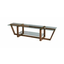 Mobile TV noce 158x35x35h cm in legno - Arienzo
