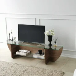 Mobile TV noce 158x35x40h cm in legno - Kasuga