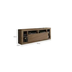 Mobile TV noce 172x42x66h cm in legno - Kujira