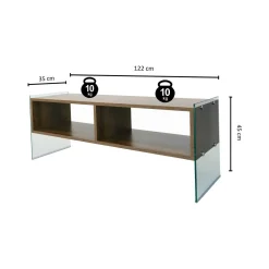 Mobile TV noce 120x35x45h cm in legno - Winifred