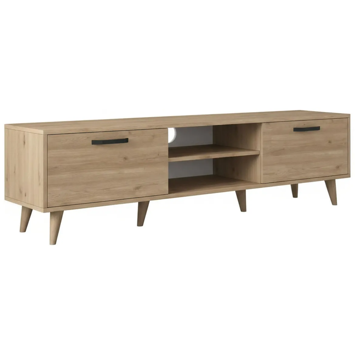 Mobile TV noce 180x35x48h cm modulabile - Messalina