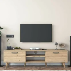 Mobile TV noce 180x35x48h cm modulabile - Messalina