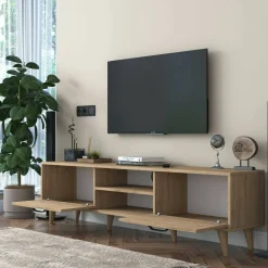 Mobile TV noce 180x35x48h cm modulabile - Messalina
