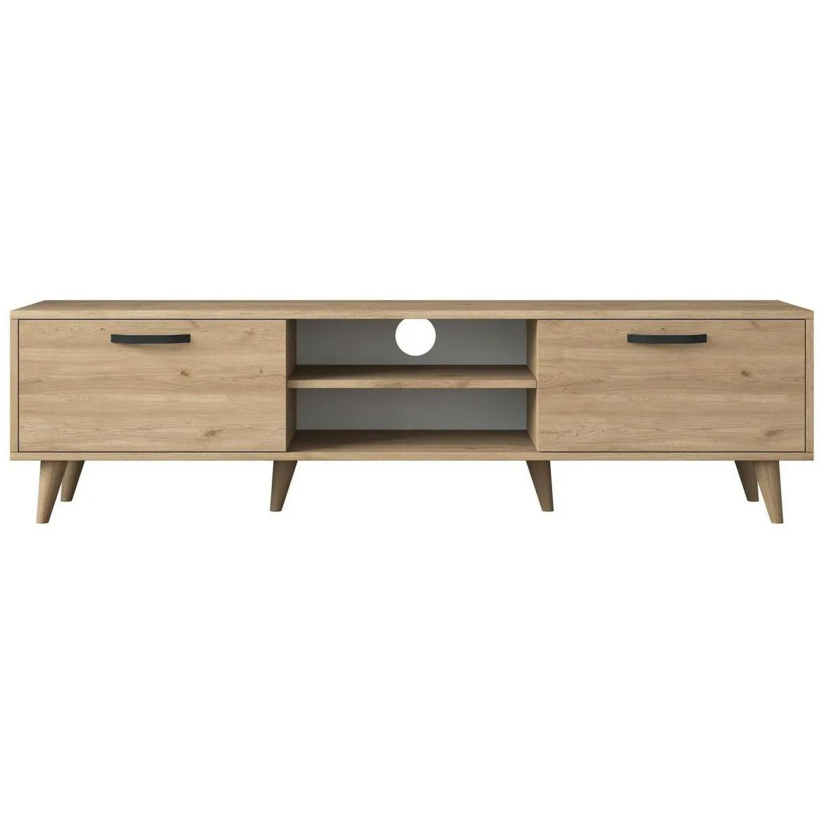 Mobile TV noce 180x35x48h cm modulabile - Messalina