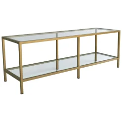 Mobile TV oro 130x40x45h cm in metallo - Donata