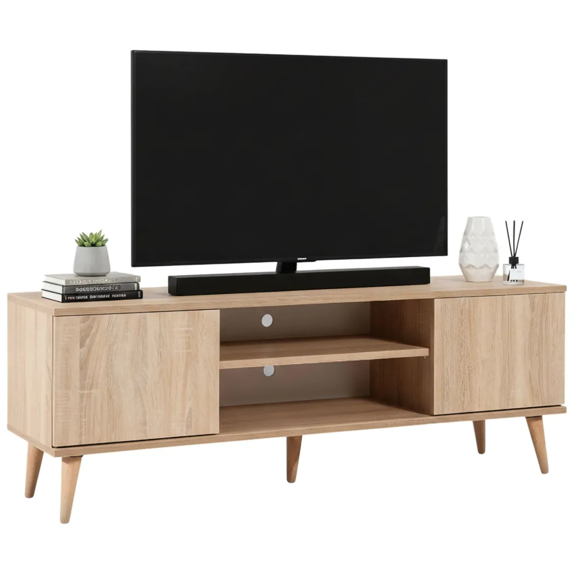 Mobile TV quercia 140x40x50h cm 2 ante - Argegno