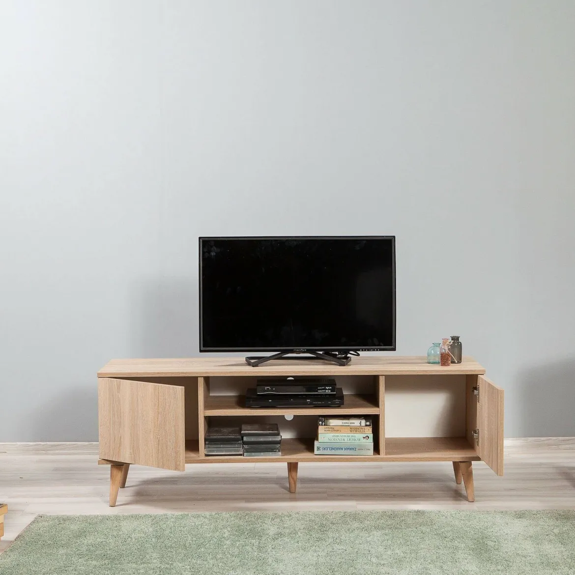Mobile TV quercia 140x40x50h cm 2 ante - Argegno