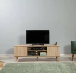 Mobile TV quercia 140x40x50h cm 2 ante - Argegno
