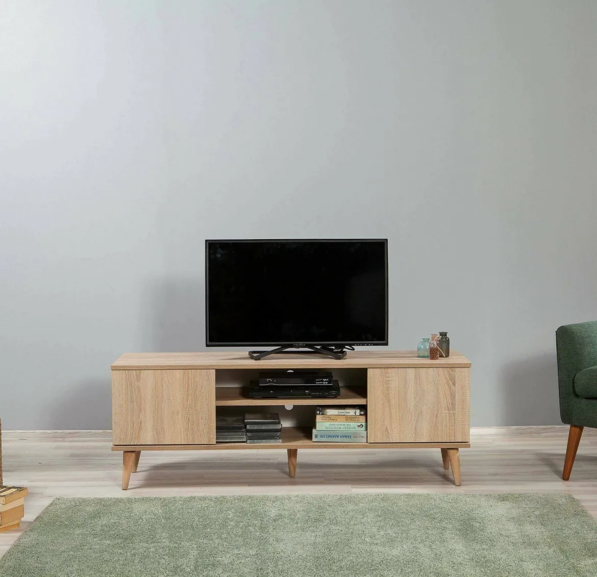 Mobile TV quercia 140x40x50h cm 2 ante - Argegno