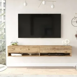 Mobile TV quercia 180x31x29h cm 2 ante - Compasso