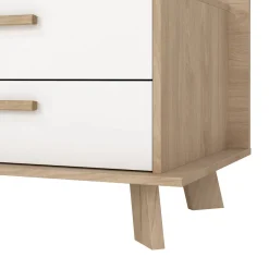 Mobile TV rovere e bianco 181x51x61h cm 2 ante e 1 cassetto - Agathis