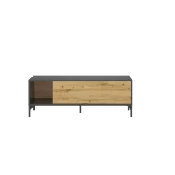 Mobile TV rovere nodi e antracite 132x38x44h cm modulabile - Porcia