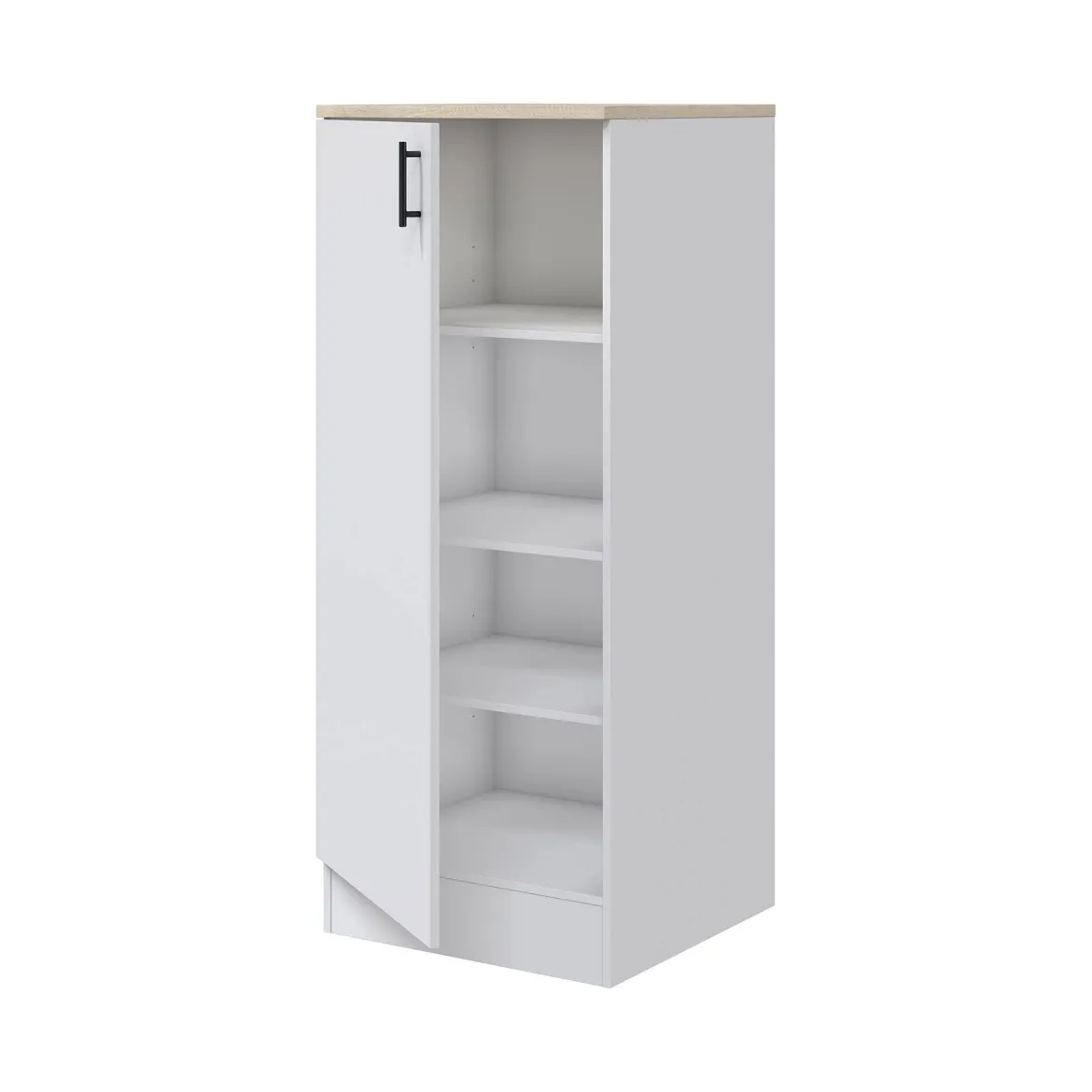 Mobile verticale 60x148h cm bianco e rovere - Aveny