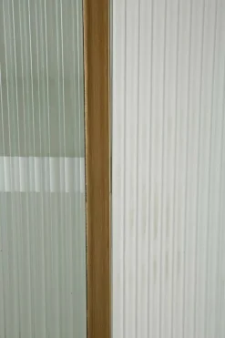 Mobile vetrina 2 ante 85x40x160h cm bianco e marrone - Sable