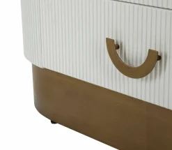 Mobile vetrina 2 ante 85x40x160h cm bianco e marrone - Sable