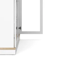 Mobile vetrina 2 ante 88x36x200h cm bianco e quercia - Axinte