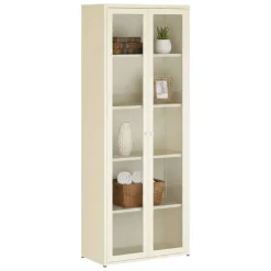 Mobile vetrina 2 ante 70x35x180h cm panna - Izano