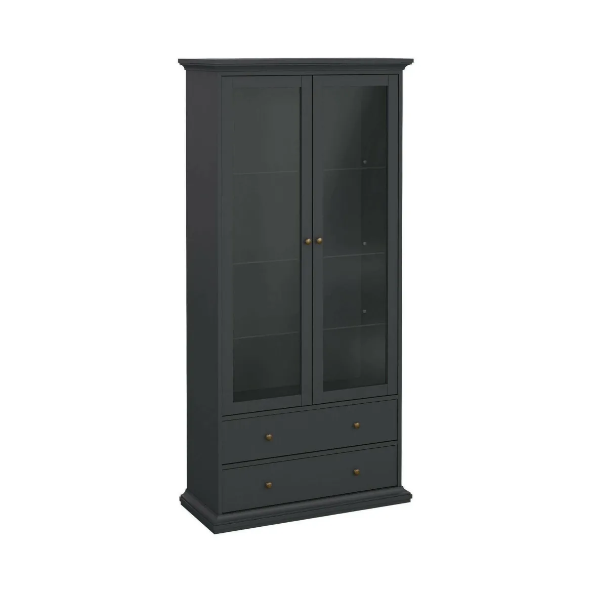 Mobile vetrina cucina classico 2 ante 96x41x200h cm grigio - Honore