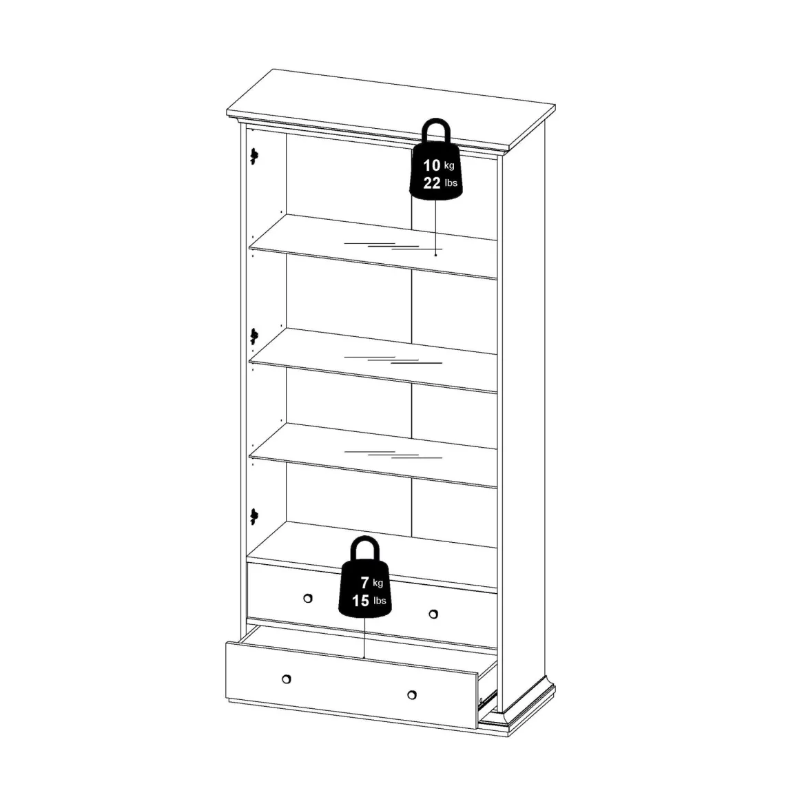 Mobile vetrina cucina classico 2 ante 96x41x200h cm grigio - Honore