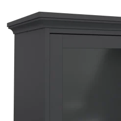 Mobile vetrina cucina classico 2 ante 96x41x200h cm grigio - Honore
