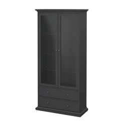 Mobile vetrina cucina classico 2 ante 96x41x200h cm grigio - Honore