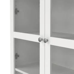 Mobile vetrina luminoso 2 ante 88x36x202h cm bianco - Wutip
