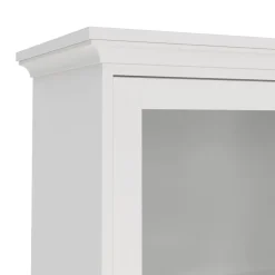 Mobile vetrina vintage 2 ante 96x41x200h cm bianco - Honore