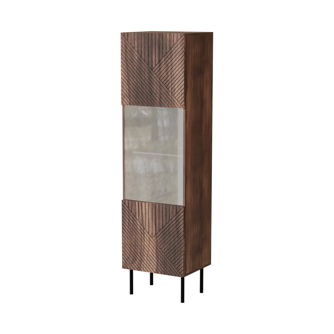Mobile vetrina 50x40x187h cm noce - Triulzi