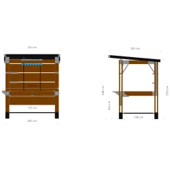 Oggettistica Marrone Noce Chiosco per Grill - Lacon