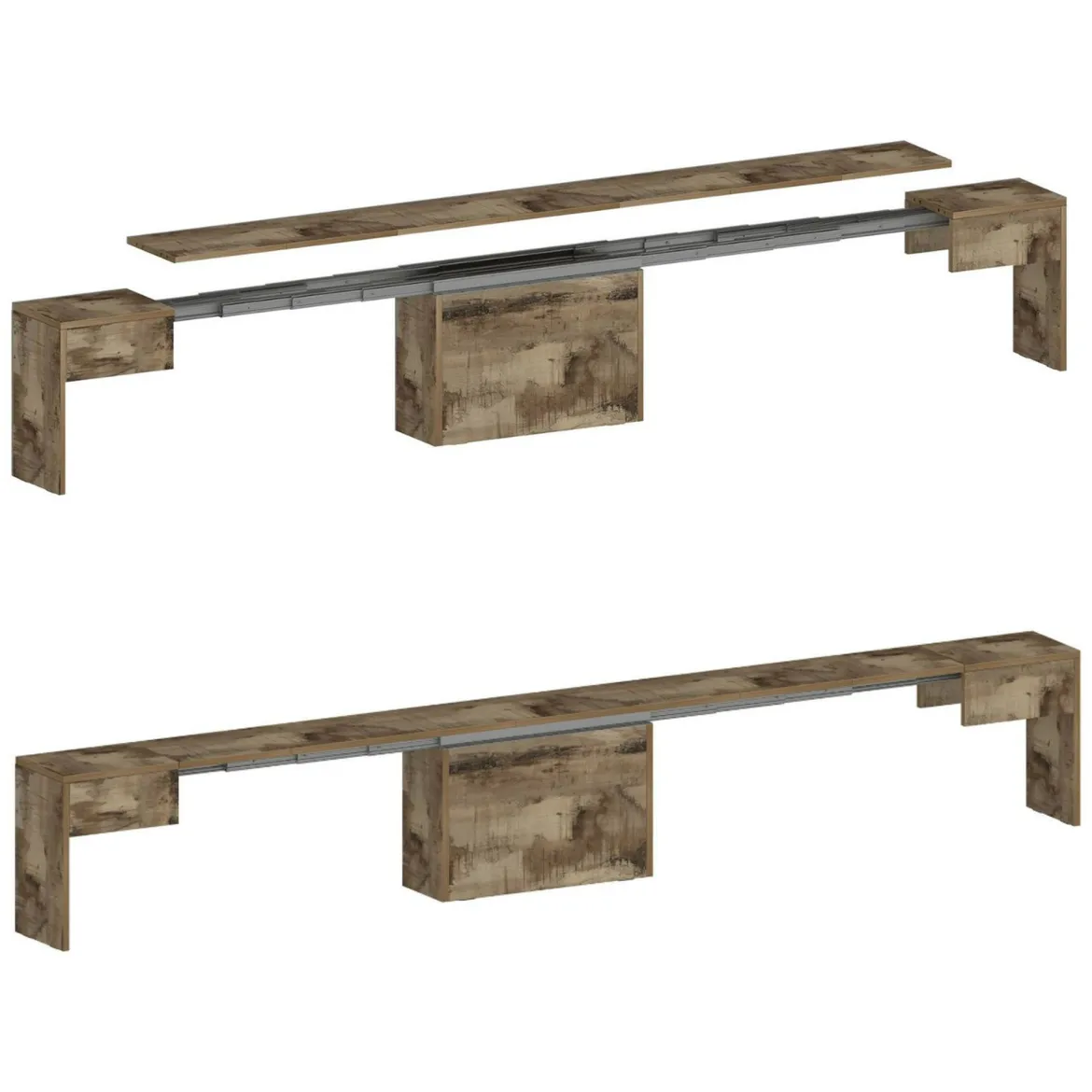 Panca allungabile acero 290x25x45h cm - Yutu