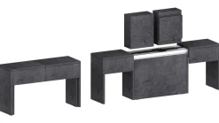 Panca allungabile ardesia 290x25x45h cm - Quedan