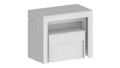 Panca allungabile bianca lucida 290x25x45h cm - Yutu