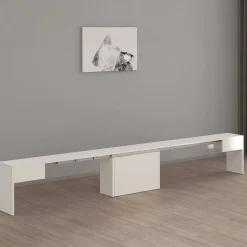 Panca allungabile bianca lucida 290x25x45h cm - Yutu