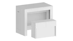 Panca allungabile bianca lucida 290x25x45h cm - Yutu