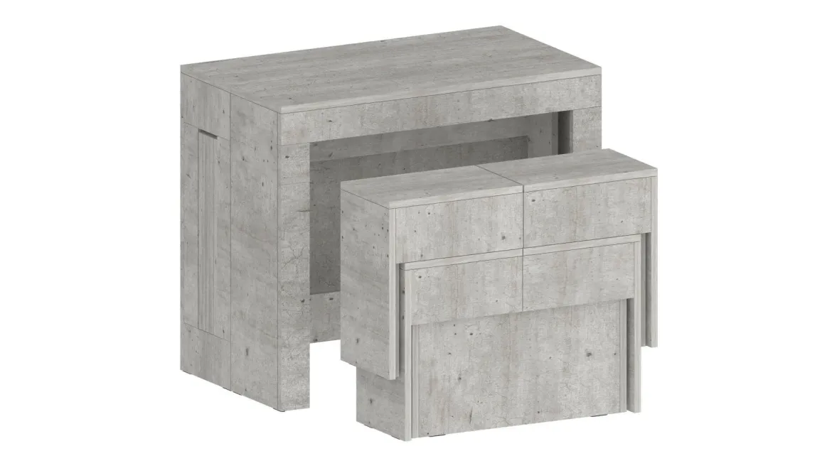 Panca allungabile cemento 290x25x45h cm - Quedan