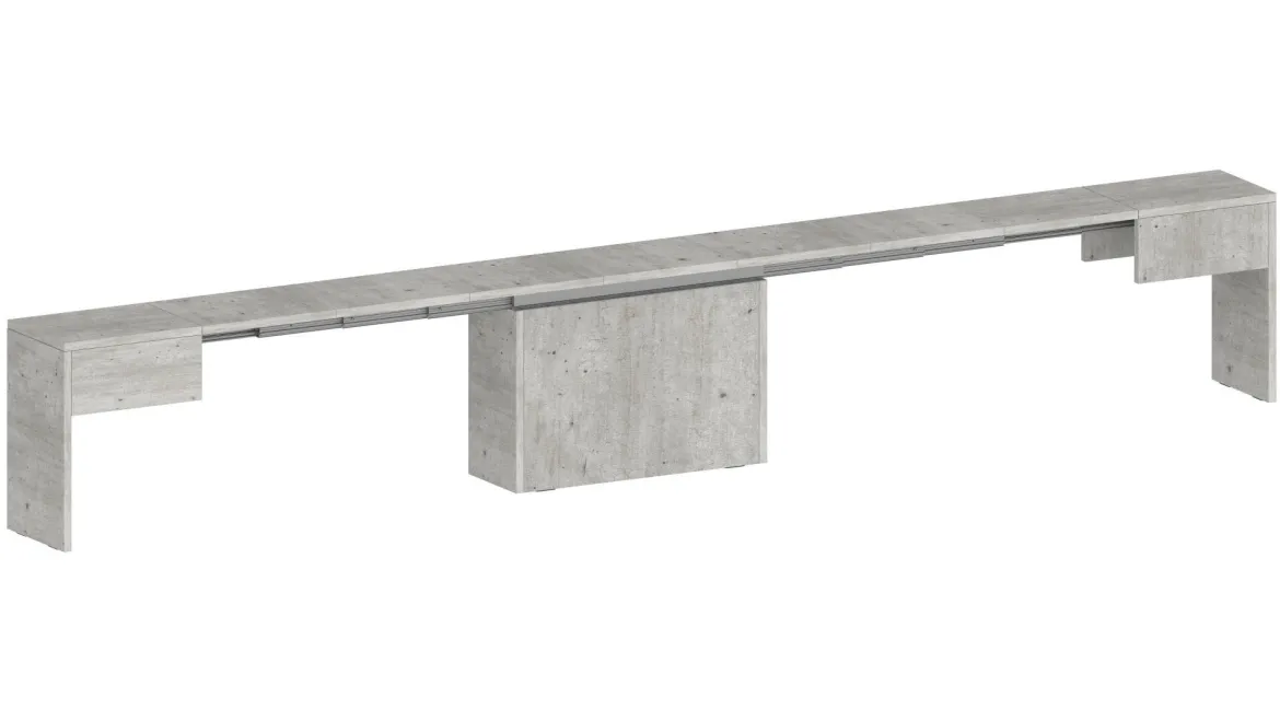 Panca allungabile cemento 290x25x45h cm - Quedan