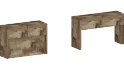 Panca allungabile effetto legno acero 290x25x45h cm - Quedan