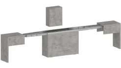 Panca allungabile grigia 290x25x45h cm - Quedan